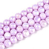 Electroplate Glass Beads Strands GLAA-N010-6mm-04-1