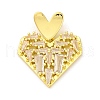 Brass Pendants with Cubic Zirconia KK-D536-06G-1