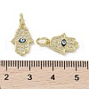 Real 18K Gold Plated Brass Micro Pave Cubic Zirconia Pendants KK-L209-065G-01-3