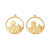 Ion Plating(IP) 304 Stainless Steel Pendants STAS-L268-010G-2