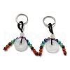 7 Chakra Natural Gemstone Tassel Keychain G-C066-06-2