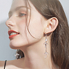 BENECREAT 5 Pairs Brass Micro Pave Clear Cubic Zirconia Pendants FIND-BC0013-49-6