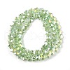 Electroplate Transparent Glass Beads Strands EGLA-U004-03A-AB02-2