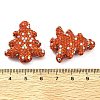 Christmas Tree Polymer Clay Rhinestone Beads CLAY-NH0001-14I-3