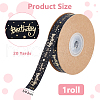 20 Yards Gold Stamping Polyester Happy Birthday to You Printed Ribbon OCOR-WH0082-243A-2