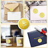 34 Sheets Self Adhesive Gold Foil Embossed Stickers DIY-WH0509-050-4