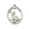 304 Stainless Steel Pendants STAS-Q354-02A-P-1