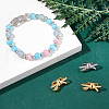 SUPERFINDINGS 4Pcs 2 Colors Brass Rhinestone Fold Over Clasps KK-FH0007-72-5