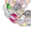 Electroplated Synthetic Moonstone Beads Strands G-C131-A01-01-3