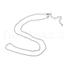 Brass Ball Chain Necklaces NJEW-K123-02P-2