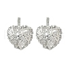 Brass Micro Pave Clear Cubic Zirconia Pendants KK-B139-01P-1