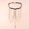 Alloy Rhinestone Sexy Multilayer Tassel Leg Chain WG728BB-05-1