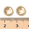 Brass Micro Pave Clear Cubic Zirconia Spacer Beads KK-A253-19G-2