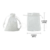 40Pcs 4 Colors Organza Bags Jewellery Storage Pouches Wedding Favour Party Mesh Drawstring Gift OP-FS0001-03A-4