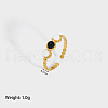 Round Natural Obsidian Ring LI0310-2-1