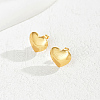 Romantic Smooth Heart Stainless Steel Stud Earrings JJ3371-1-2