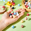  60Pcs 10 Colors Cube Food Grade Eco-Friendly Silicone Focal Beads SIL-TA0001-54A-4