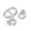 Oval Brass Fold Over Clasps KK-U062-43P-2