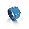 Square Stainless Steel Finger Rings WGB1DFB-01-2