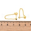Real 18K Gold Plated 925 Sterling Silver Chains Front Back Stud Earrings PA4661-1-4