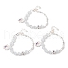Mother's Day Jewellery Natural Pearl & Round Cat Eye & Glass Beaded Bracelets BJEW-C068-06S-1