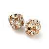 10mm Brass Crystal Rhinestone Beads KK-S519-01C-01G-2