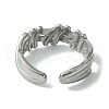 Non-Tarnish 304 Stainless Steel Open Cuff Ring RJEW-L110-020P-3