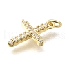 Brass Micro Pave Cubic Zirconia Pendants KK-U072-13G-2