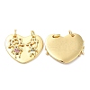 Brass Micro Pave Cubic Zirconia Pendants KK-M249-10G-1