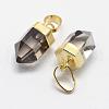 Natural Gemstone Pointed Charms G-G720-12-3