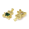 Brass Micro Pave Cubic Zirconia Pendants KK-P266-17G-2