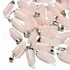 Natural Rose Quartz Pendants G-Z067-07P-09-1