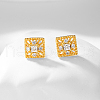 S925 Sterling Silver Square Stud Earrings RM2306-1-3