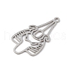 Non-Tarnish 304 Stainless Steel Pendants STAS-K250-05P-3