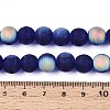 Frosted Transparent Glass Beads Strands GLAA-T032-T10mm-MBB15-4