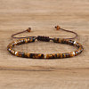 Natural Tiger Eye Beaded Braided Bracelets QH4784-2-1