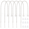 Beebeecraft 3 Pairs 925 Sterling Silver Stud Earring Findings STER-BBC0006-72-1