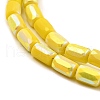 Frosted Imitation Jade Glass Beads Strands GLAA-P058-07A-01-3