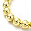 Rack Plating Brass Round Bead Slider Bracelets for Women BJEW-M232-01G-E-3