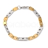 201 Stainless Steel Oval Link Chain Bracelets BJEW-B078-147GP-2