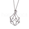Crystal Holder Cage Necklace X-NJEW-JN04585-2