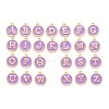 Initial Letter A~Z Alphabet Enamel Charms ENAM-Q437-10-1