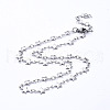 304 Stainless Steel Star Link Chain Necklaces NJEW-JN02888-01-1