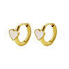 Natural Shell Heart Hoop Earrings QE2465-1-1