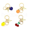 4Pcs 4 Styles Fruit Acrylic/Resin Pendant Keychain KEYC-JKC01196-2