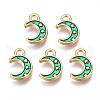 Light Gold Plated Alloy Enamel Pendants ENAM-R136-19C-1