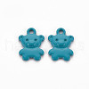 Spray Painted Alloy Charms PALLOY-Q433-034D-RS-1