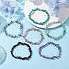 Natural & Synthetic Mixed Gemstone Chips Beaded Stretch Bracelets for Women BJEW-JB10046-2