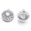 Brass Clear Cubic Zirconia Pendants ZIRC-S069-006P-2