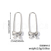 Fashionable Brass Cubic Zirconia Brooch Shape Hoop Earrings VD1668-2-1